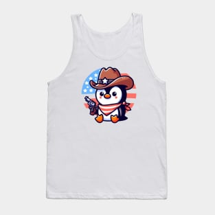 A Whimsical Tribute to American Culture in Cartoon Style Tank Top